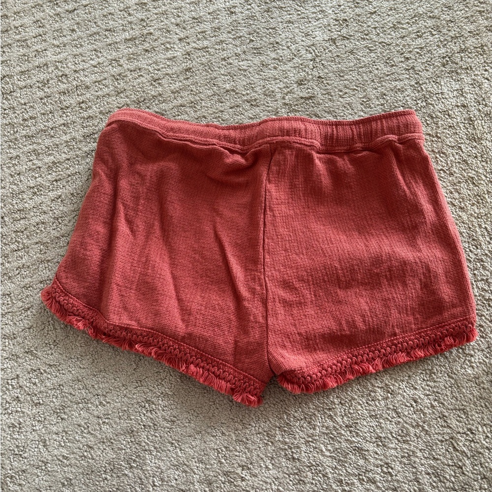 Anthropologie fringe hem shorts rust color size Large - Picture 2 of 5